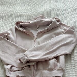 SKIMS Light Pink Zip-Up Hoodie